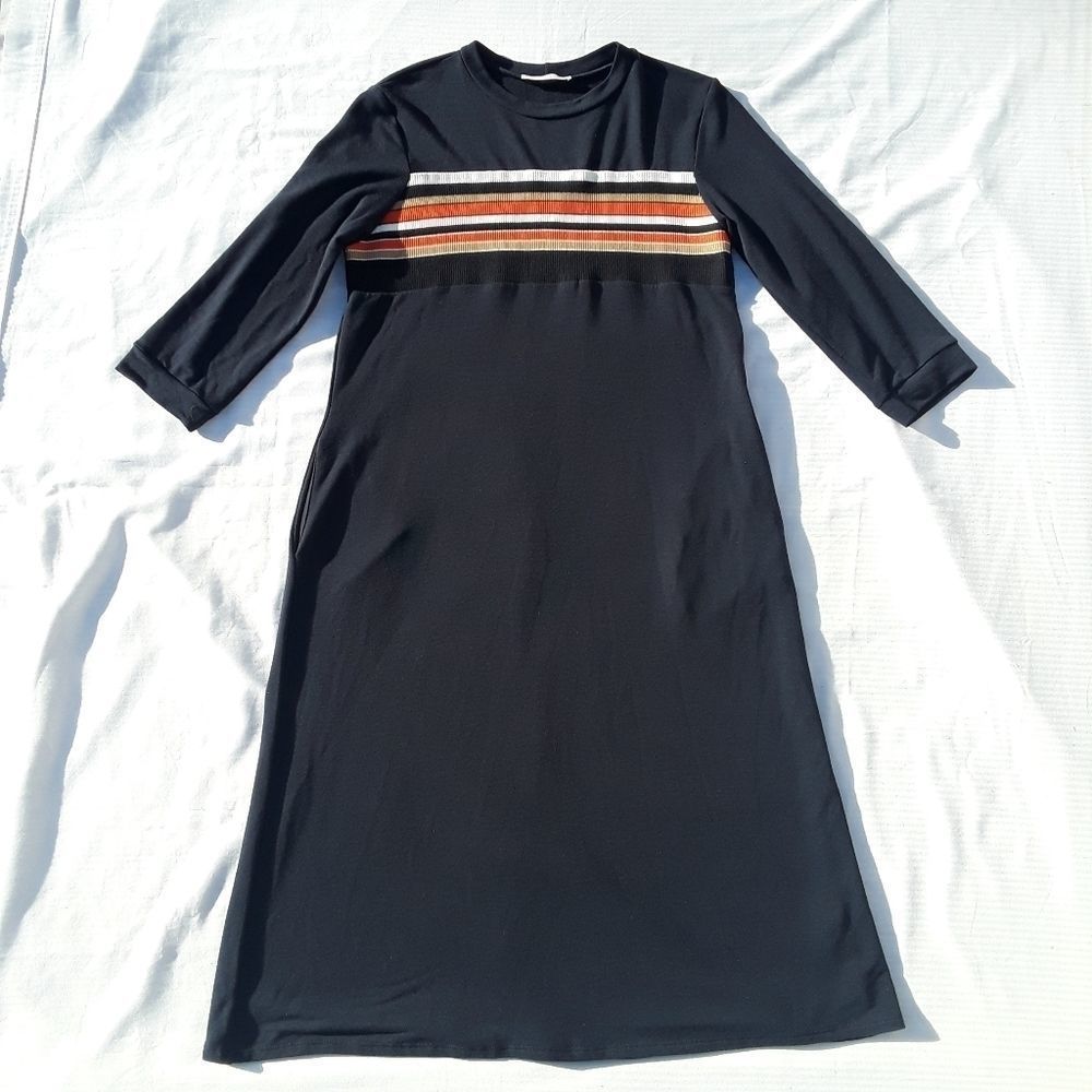 Lake Flower Striped Maxi Dress